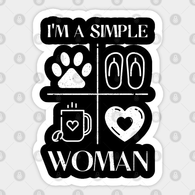 I'm a Simple Woman Sticker by anderleao